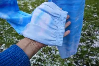 POHODLNÉ KALHOTY (tepláky) batika MODRÉ, L Šťastní lidé-M Modré batikované tepláky