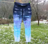 Modré batikované tepláky 