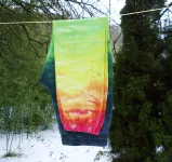 POHODLNÉ KALHOTY (tepláky) batika ZELENÉ, L Šťastní lidé-M Zelené kalhoty na gumu batika