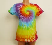 Duhové tričko dámské batika