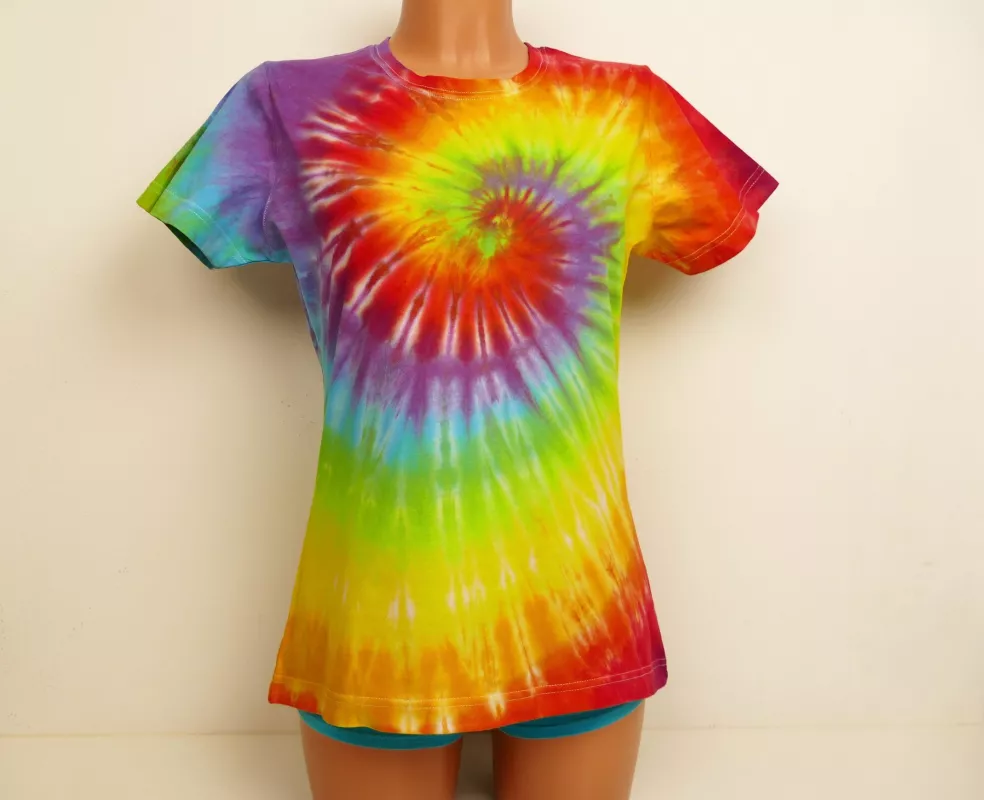 Dámské duhové tričko batika