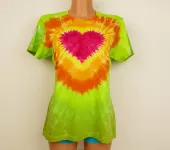 Dámské tričko srdíčko batika