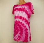 Růžové batikované šaty 