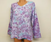 Dámské lila tričko batika