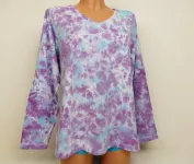 Dámské lila tričko batika