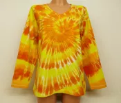 Dámské žluté batikované tričko