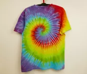 REZERVÉ! Pánské batikované tričko DUHOVÁ SPIRÁLA, 2XL Šťastní lidé-M