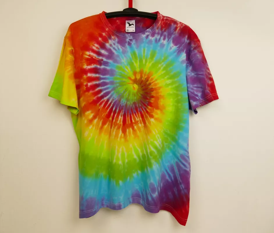 Batikované tričko duhové