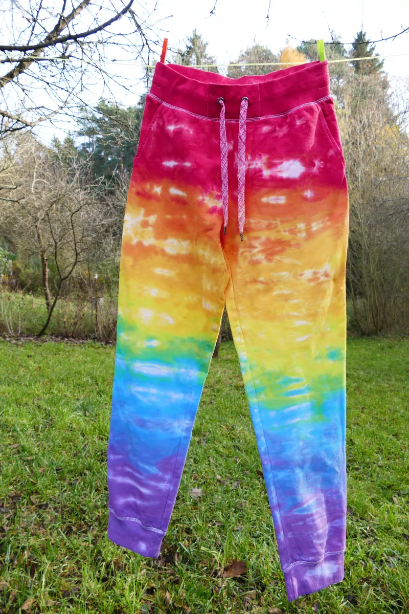 Pánské duhové kalhoty batika