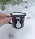 Mini hrneček plecháček kočka