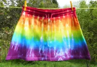 Duhová sukně + kraťasy 
