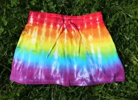 Duhová sukně + kraťasy 