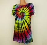 Dámské duhové šaty batika