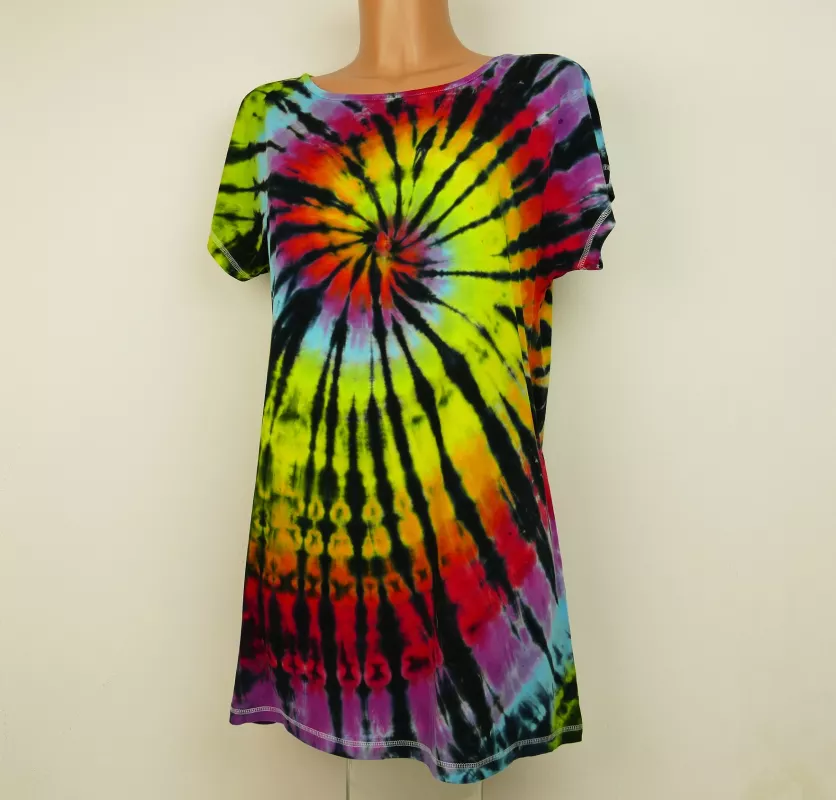 Dámské duhové šaty batika