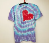 Pánské batikované tričko SRDCE V MOŘI, L