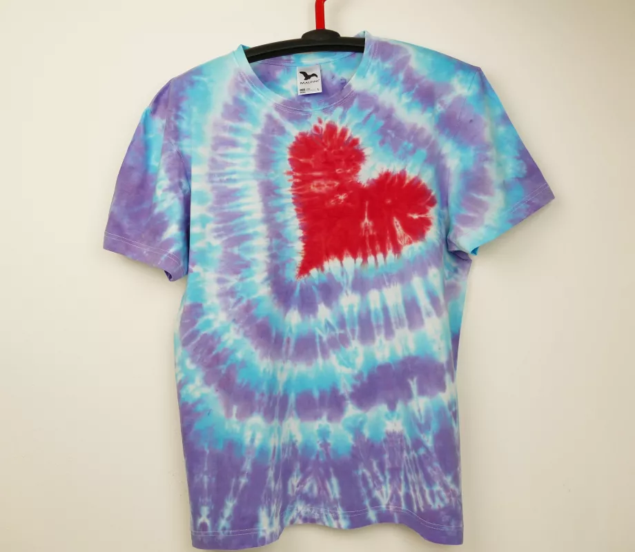 Pánské modré tričko srdíčko