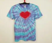 Modré tričko srdíčko 