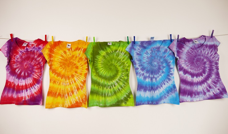 Duhová trička batikovaná trička různé barvy duhy